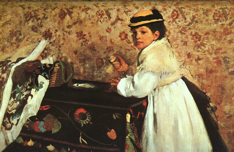 Edgar Degas Portrait of Mademoiselle Hortense Valpincon china oil painting image